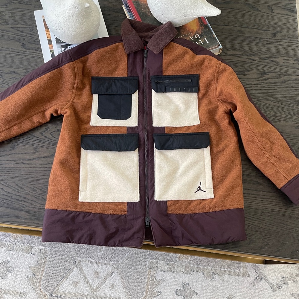 NWT Nike Air Jordan "Cozy Girl" Women's Wool blend Jacket  DJ2723-204 Sz Med